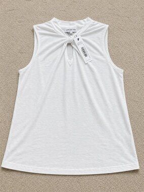 Amour Vert Victoria Reverie Slub Top: White